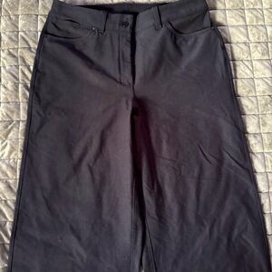 sz 10 Lululemon Sleek Black wide leg Trousers